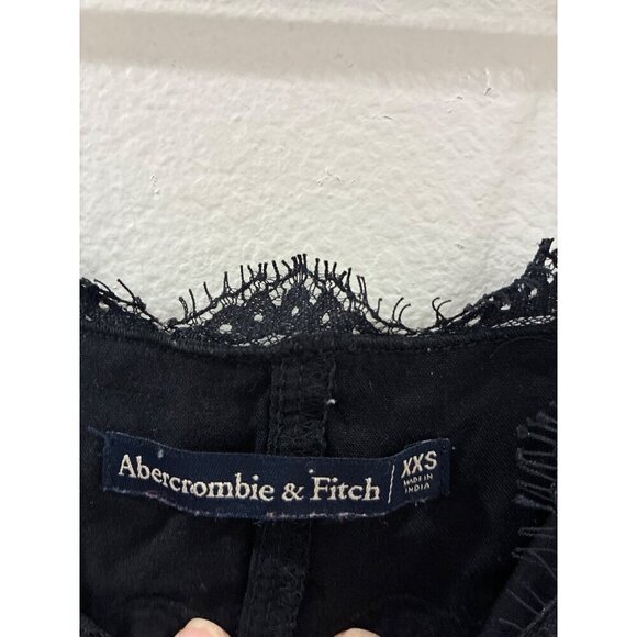 Abercrombie & Fitch Women's Black Lace Cami Tank Top size xxs simple - Picture 4 of 6